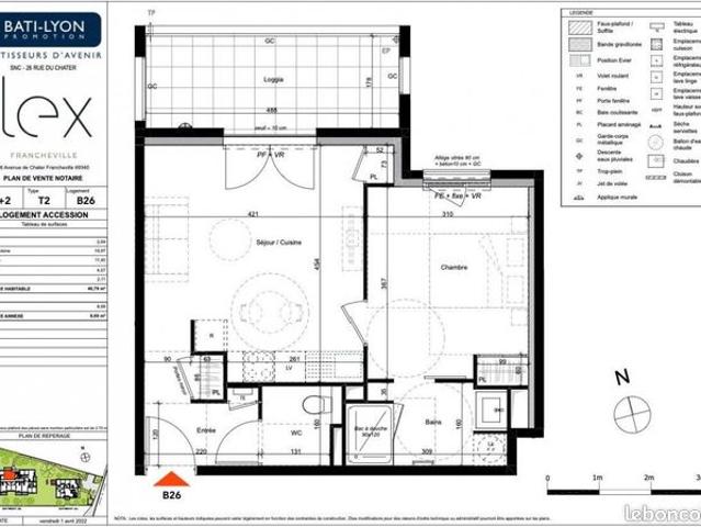 Appartement 2 pièces 40 m²