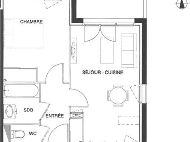 Appartement 2 pièces 40 m²