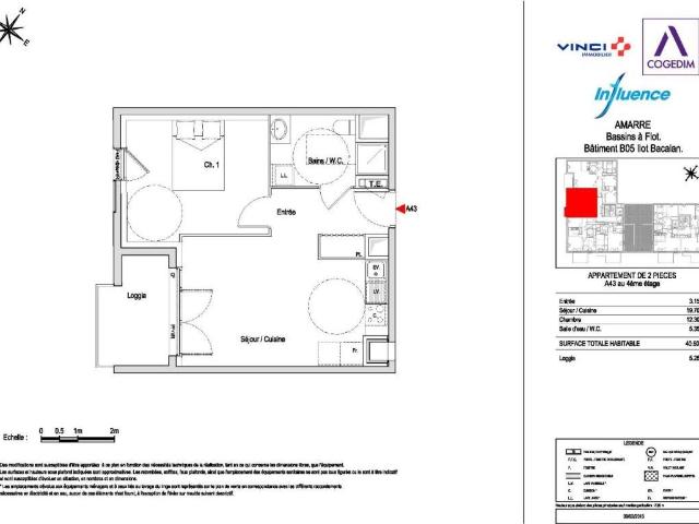 Appartement 2 pièces 40 m²