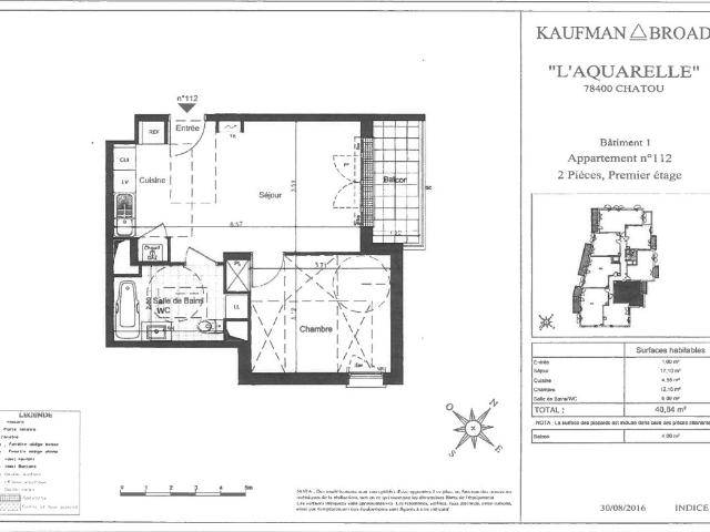 Appartement 2 pièces 40 m²
