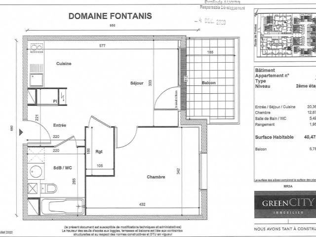 Appartement 2 pièces 40 m²