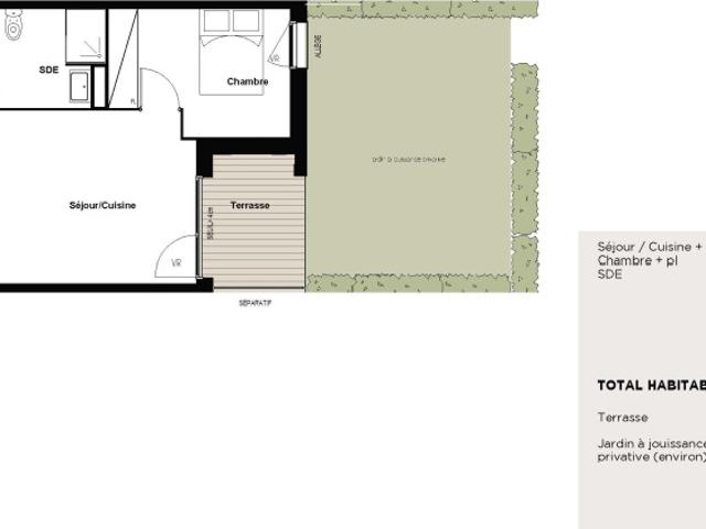 Appartement 2 pièces 41.05m²