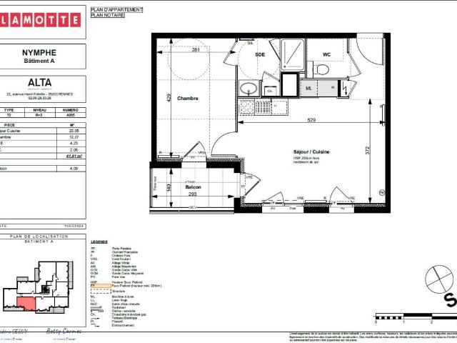 Appartement 2 pièces 41 m²