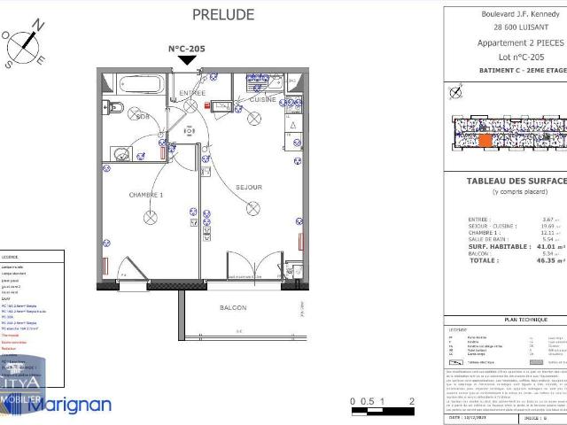 Appartement 2 pièces 41 m²
