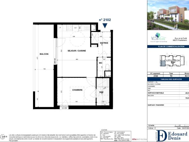 Appartement 2 pièces 41 m²