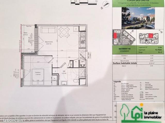Appartement 2 pièces 41 m²