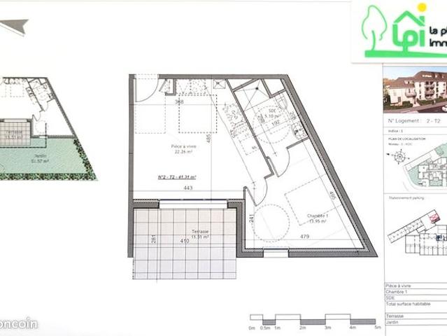 Appartement 2 pièces 41 m²
