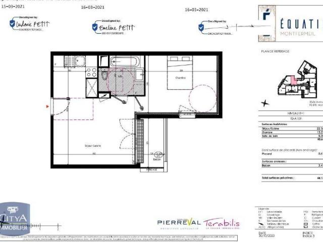 Appartement 2 pièces 41 m²