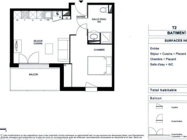 Appartement 2 pièces 41 m²