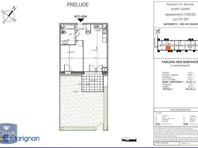 Appartement 2 pièces 41 m²
