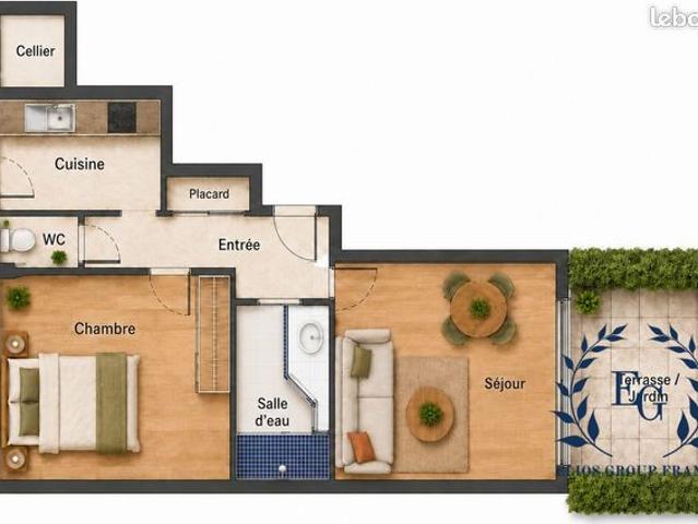 Appartement 2 pièces 41 m²