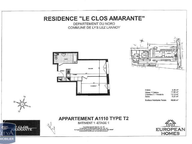 Appartement 2 pièces 41 m²