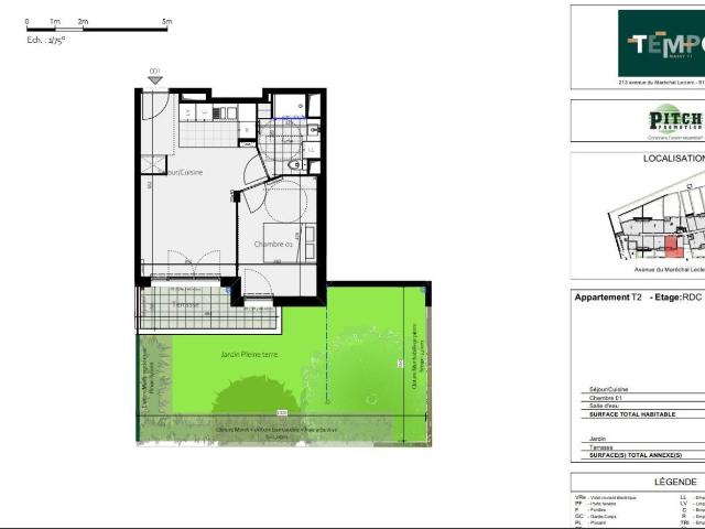 Appartement 2 pièces 41 m²