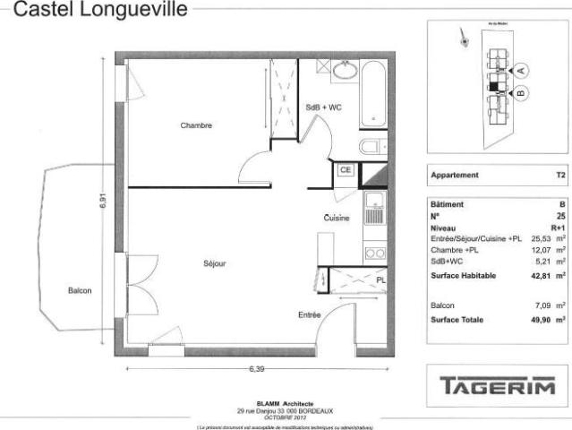 Appartement 2 pièces, 42 m² à louer à Eysines 33320