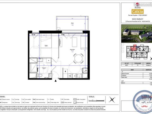 Appartement 2 pièces 42 m²