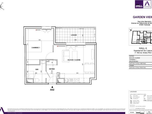 Appartement 2 pièces 42 m²
