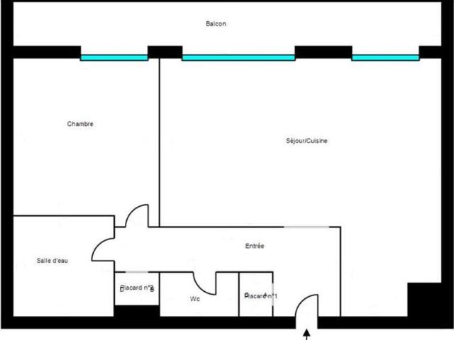 Appartement 2 pièces 42 m²