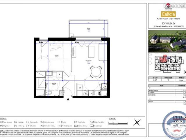 Appartement 2 pièces 42 m²