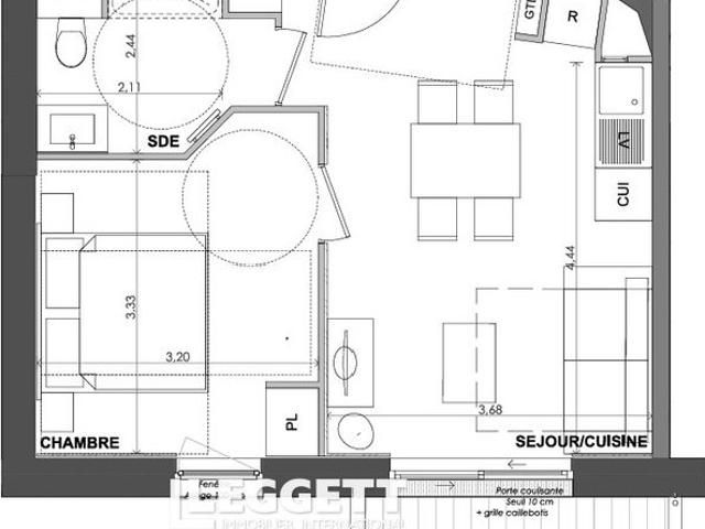 Appartement 2 pièces 42 m²