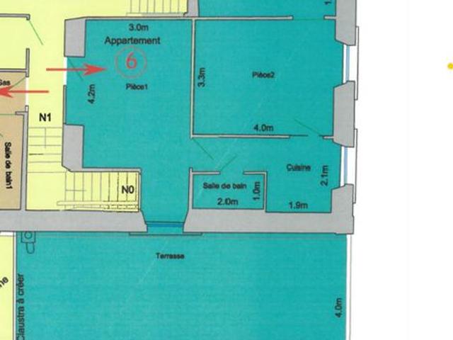 Appartement 2 pièces 42 m²