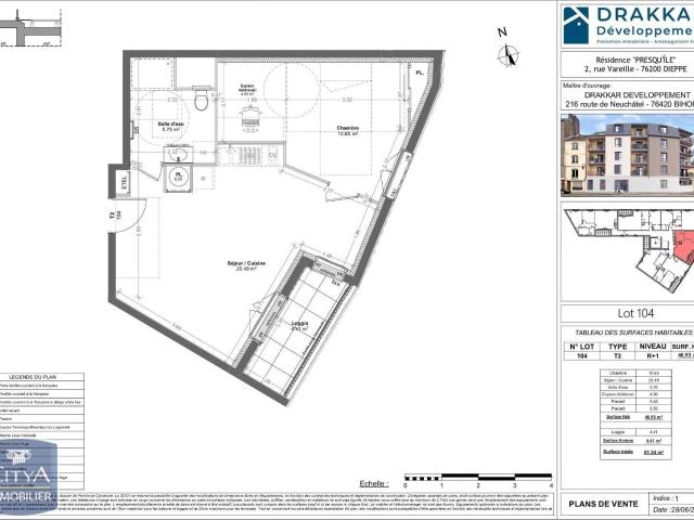 Appartement 2 pièces 47 m²