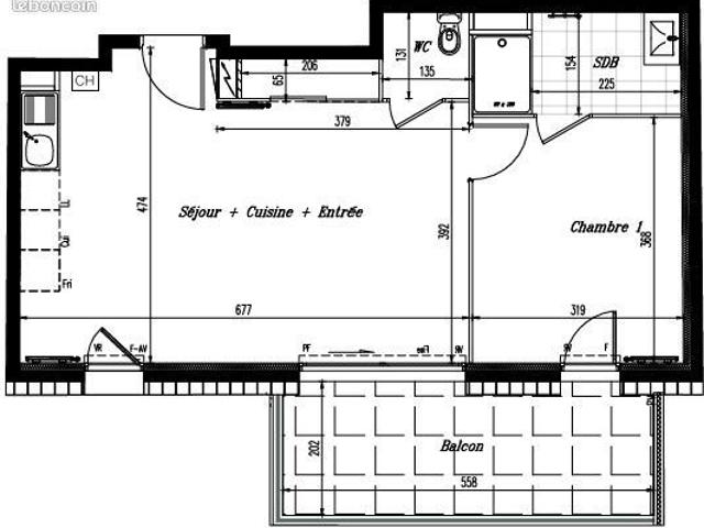 Appartement 2 pièces 47 m²