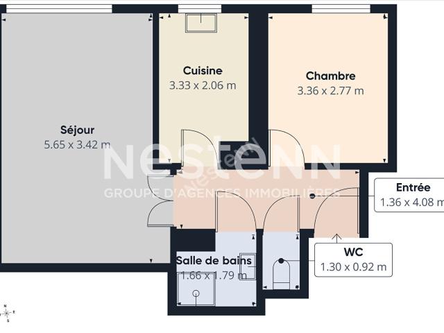 Appartement 2 pièces 47 m²