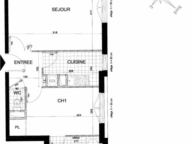 Appartement 2 pièces 47 m²