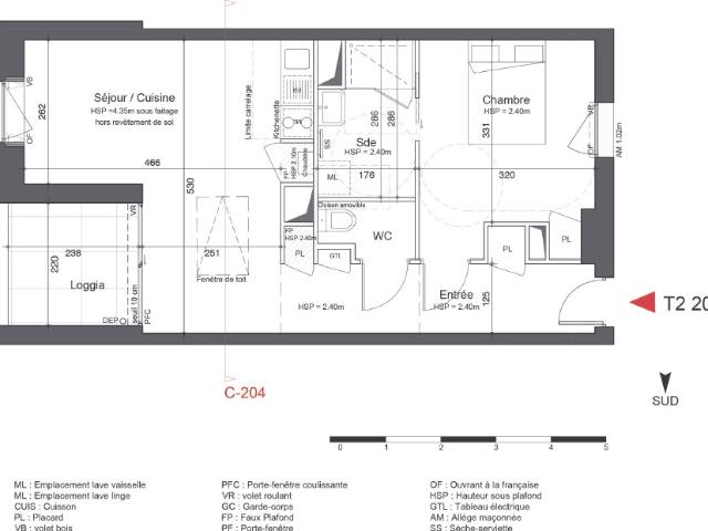 Appartement 2 pièces 47 m²