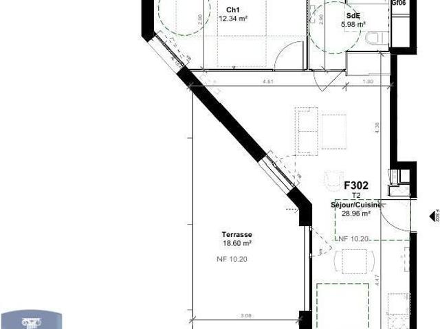 Appartement 2 pièces 47 m²