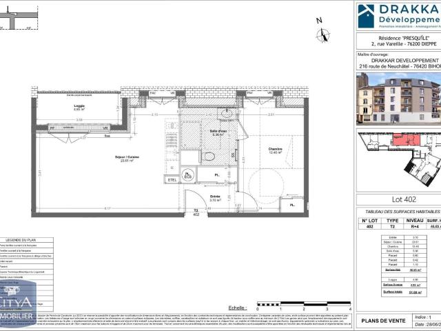 Appartement 2 pièces 47 m²