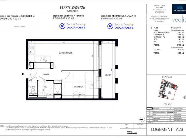 Appartement 2 pièces 47 m²