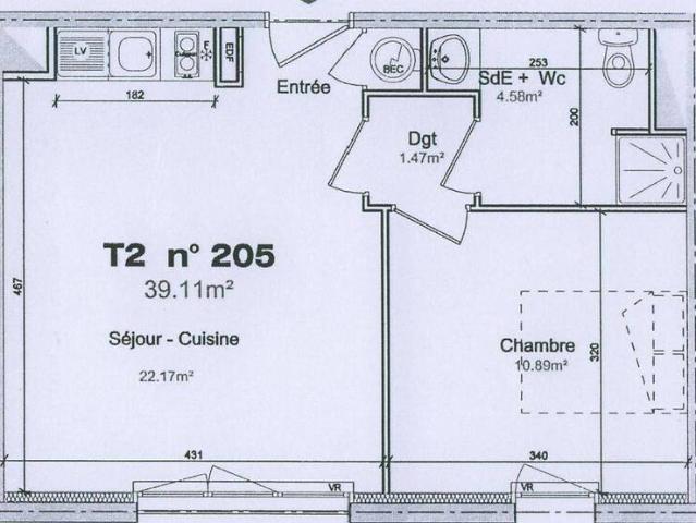Appartement 2 pièces 44830 Bouaye Réf: 11690