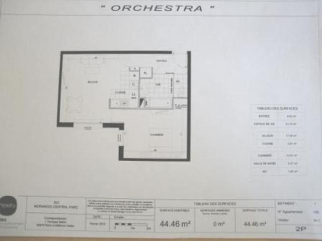 Appartement 2 Pieces 44 m2 morangis