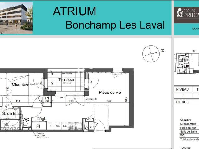 Appartement 2 pièces 44 m²