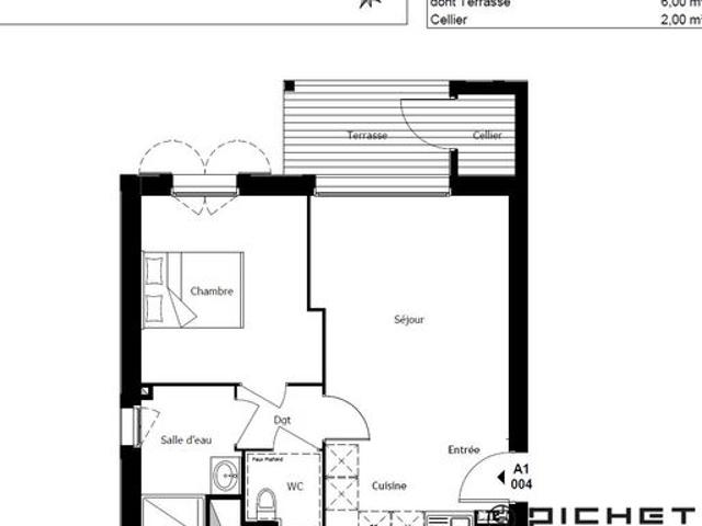 Appartement 2 pièces 44 m²