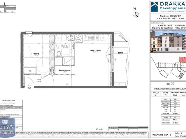 Appartement 2 pièces 44 m²