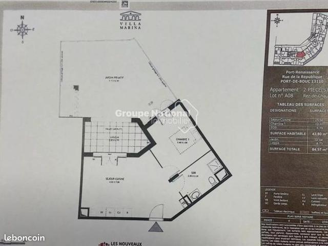 Appartement 2 pièces 44 m²