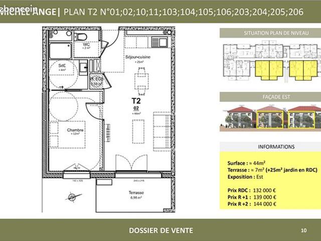 Appartement 2 pièces 44 m²