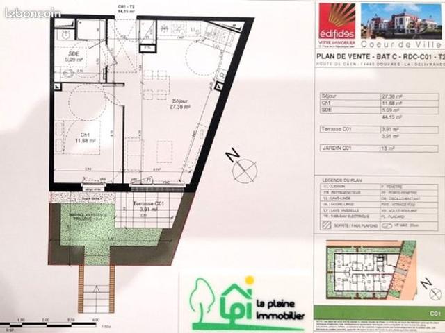 Appartement 2 pièces 44 m²