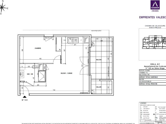 Appartement 2 pièces 44 m²