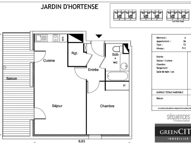 Appartement 2 pièces, 45 m² à louer à Ramonville Saint Agne 31520
