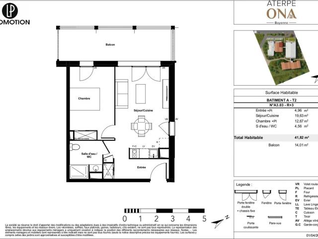 Appartement 2 pièces 45 m²