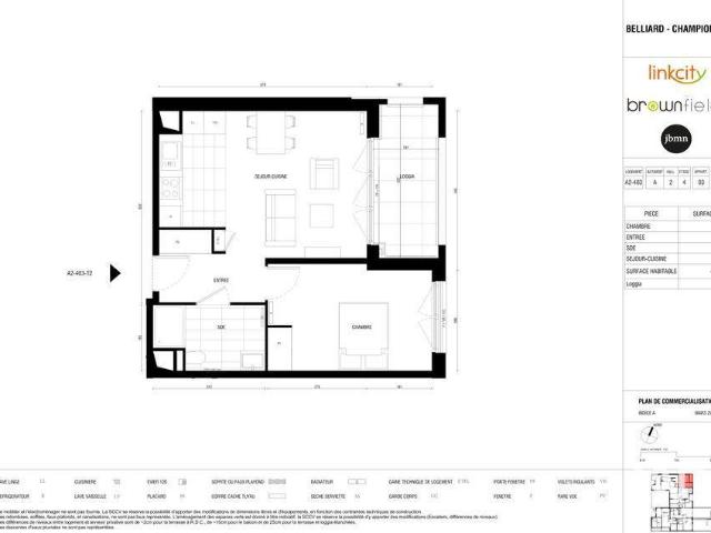Appartement 2 pièces 45 m²