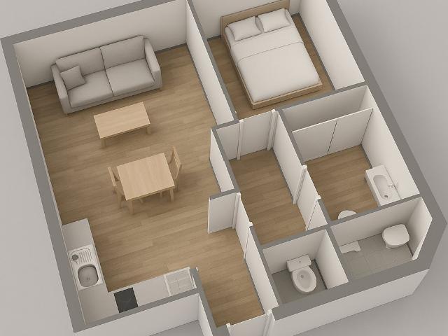 Appartement 2 pièces 45 m²