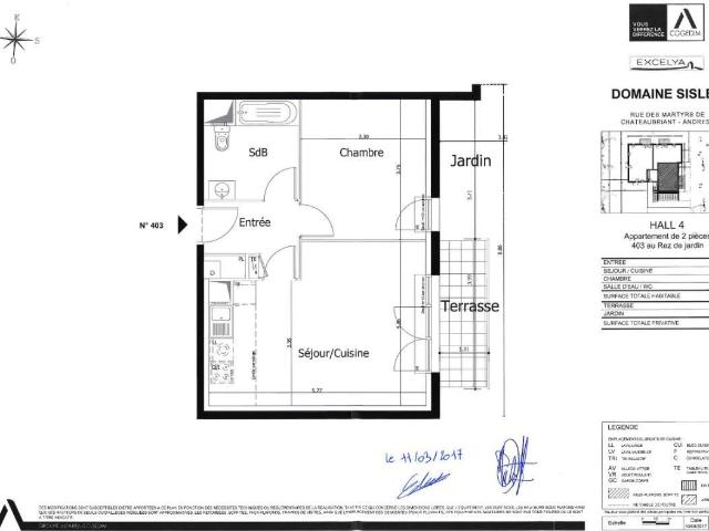 Appartement 2 pièces 45 m²