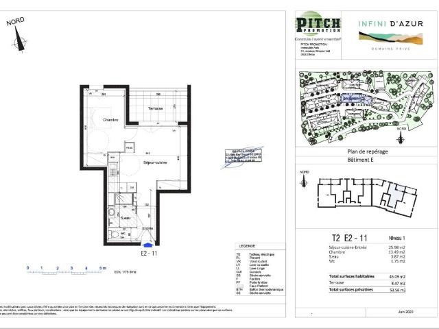 Appartement 2 pièces 45 m²