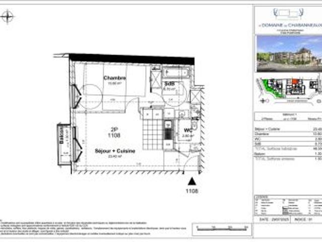 Appartement 2 pièces 46.5 m²