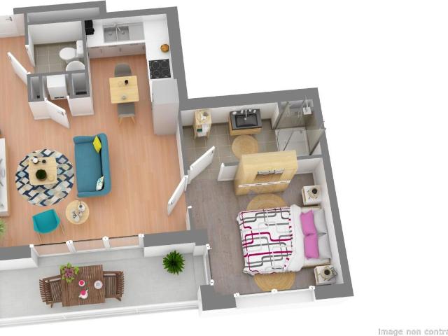 Appartement 2 pièces 46 m²
