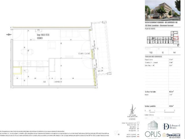 Appartement 2 pièces 46 m²